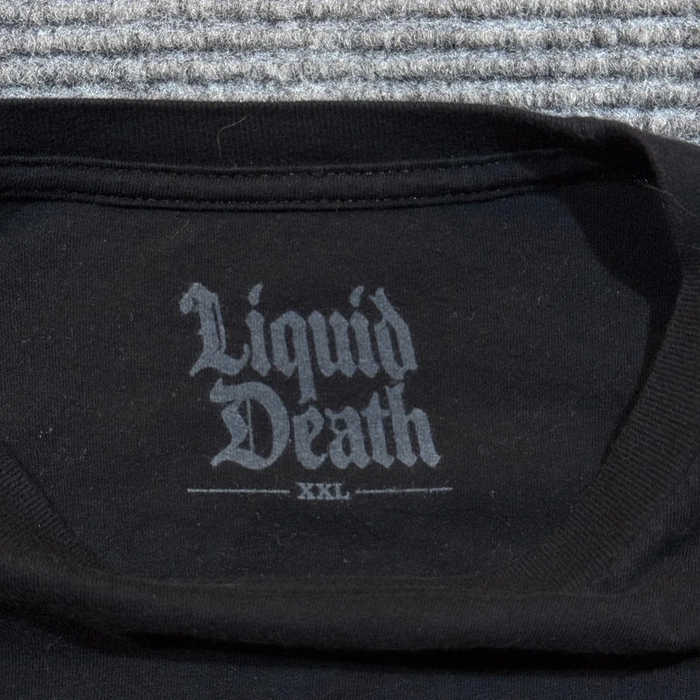 Liquid Death T-Shirt XXL Black Murder Your Thirst Graphic Band Style Tee